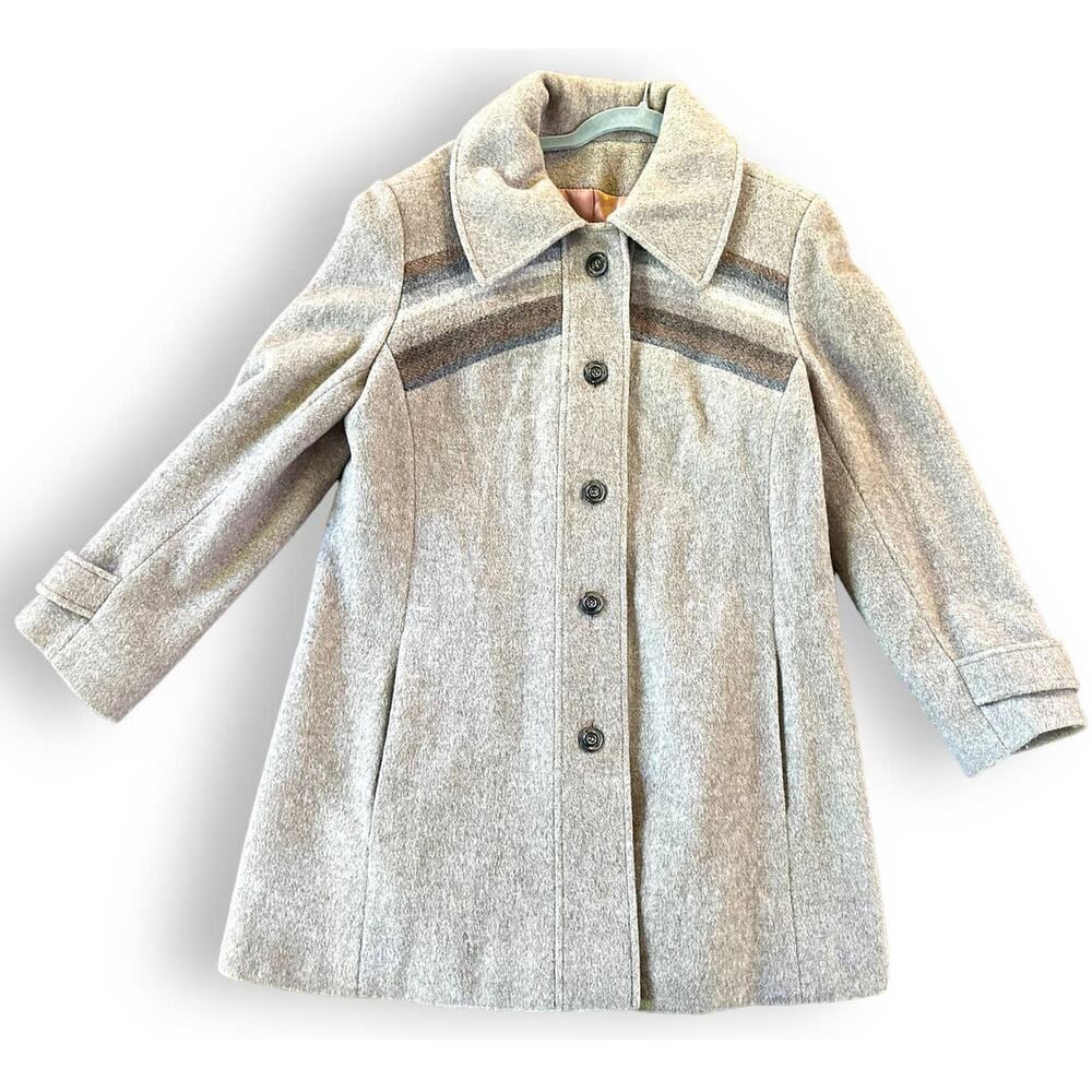 Vintage FashionBilt Casuals Wool Blend Chevron Coat ILGW